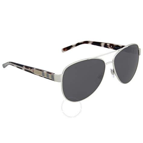 burberry silver gun metal glasses|Burberry Sunglasses BE 3008 100311 Gunmetal 61.